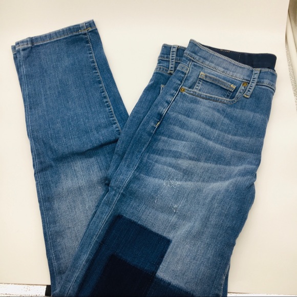 12 Isaac Mizrahi TRUE DENIM Removed Patch Jeans - Picture 3 of 14